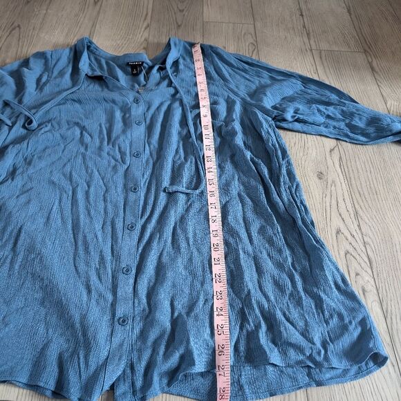 Torrid Crinkle Gauze Button Down Peasant Top Plus Size 2X (18/20) - Picture 4 of 9